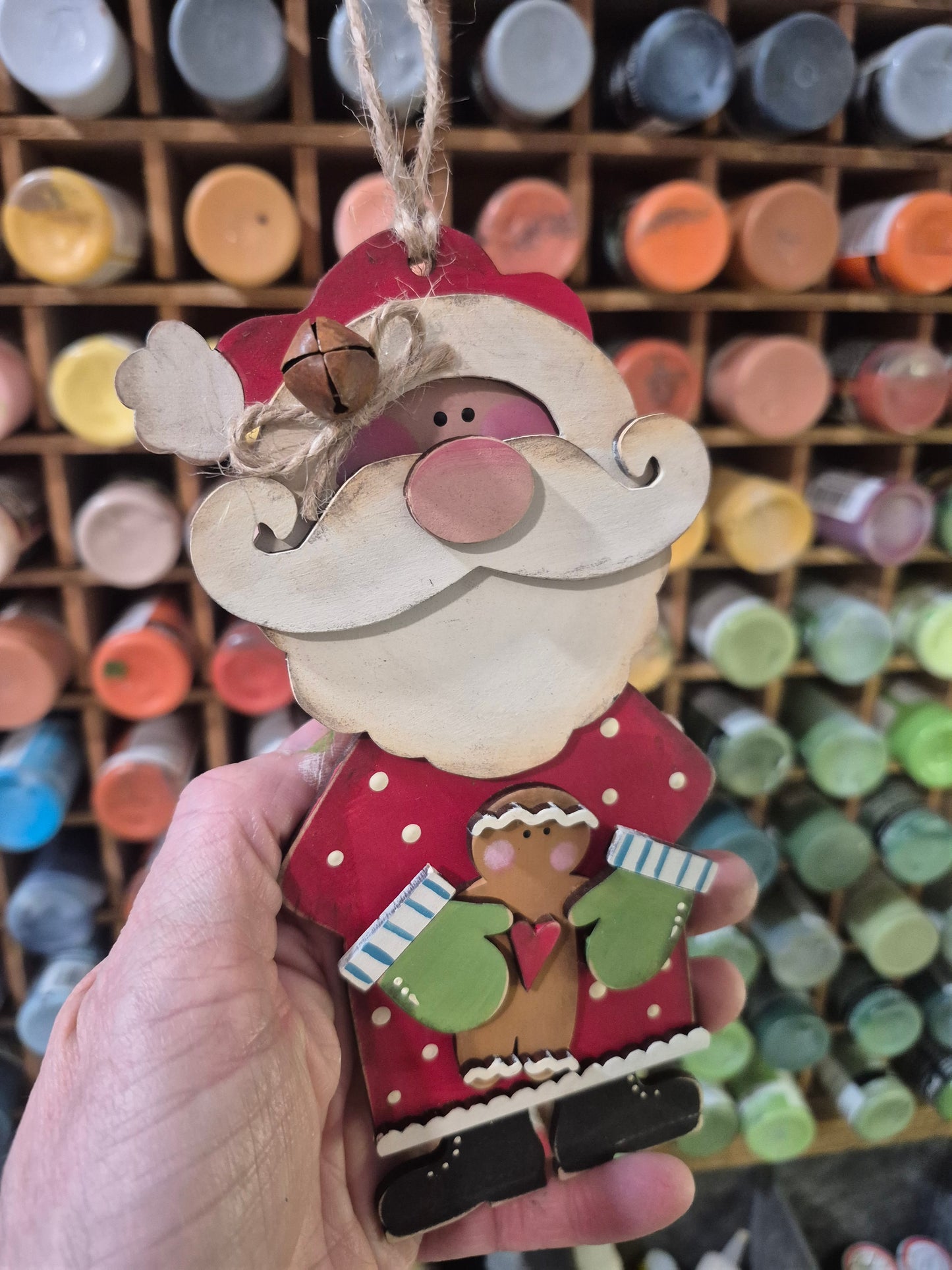 Santy and Ginger Ornament DIY Wood Kit