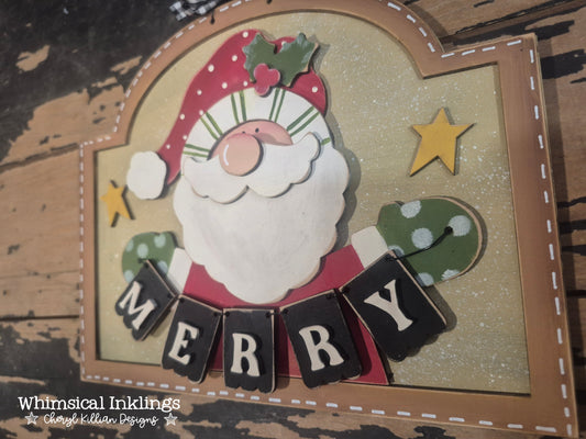 Merry Santa Sign DIY Wood Kit