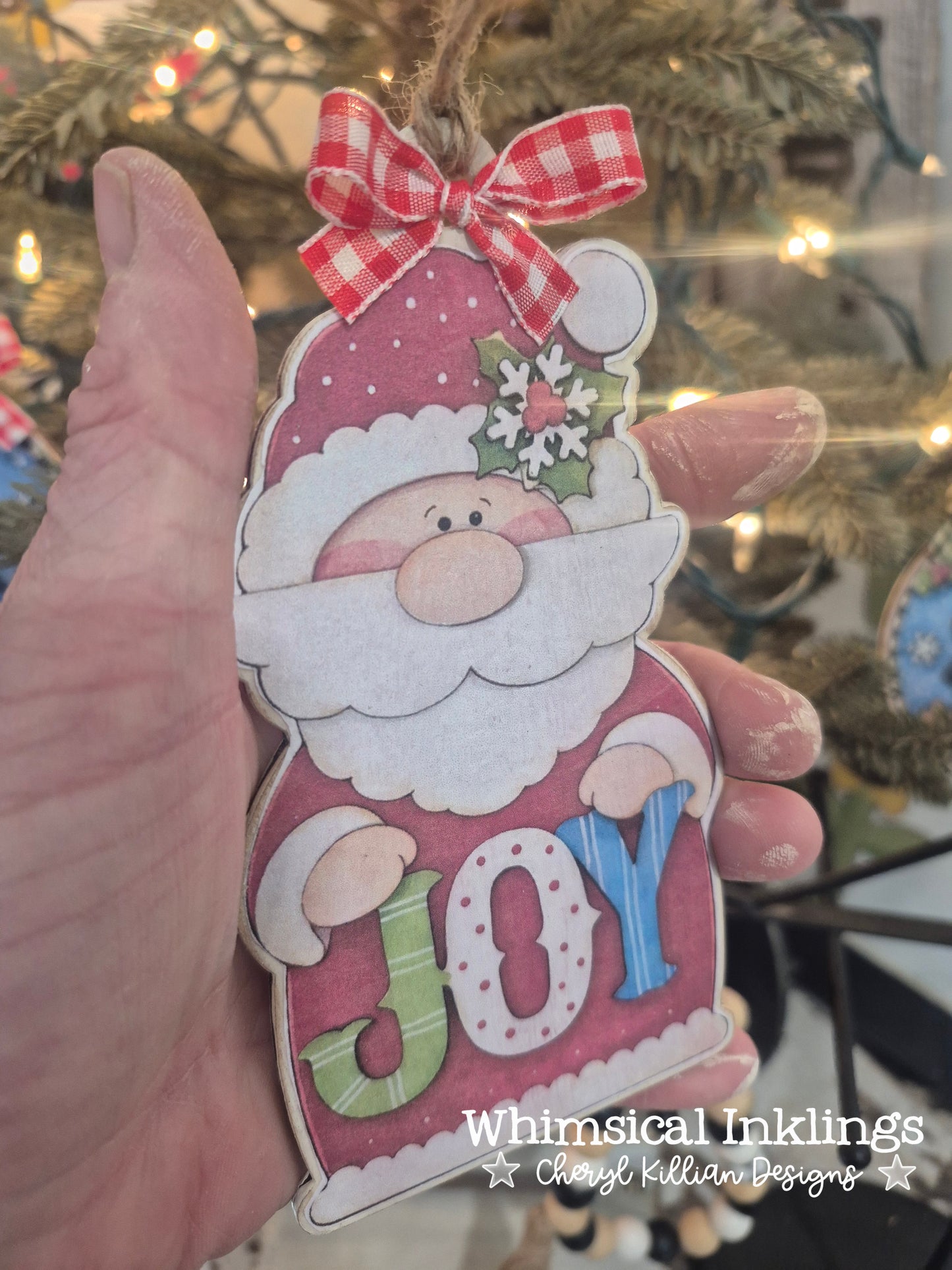 Santa Ornament Trio Laser SVG's and Printables Modge Podge Set| Laser SVG