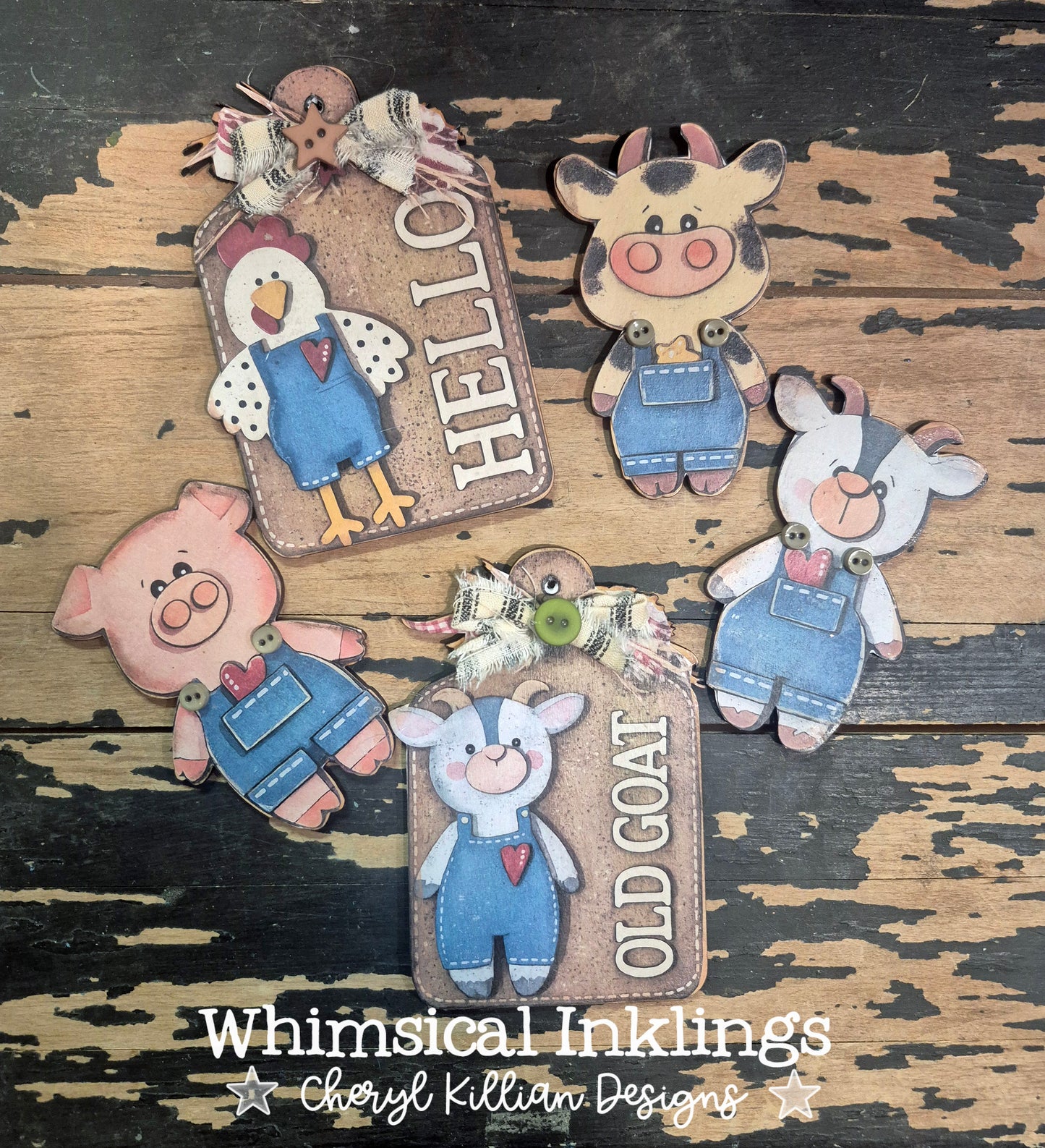 The Farm Crew DIY Wood Kit Modge Podge Set