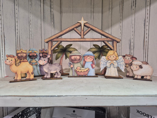 Little Nativity DIY Wood Kit For Modge Podge Printables