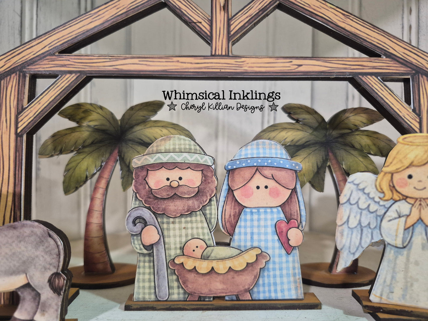 Little Nativity SVG's and Modge Podge Printables Set| Laser SVG