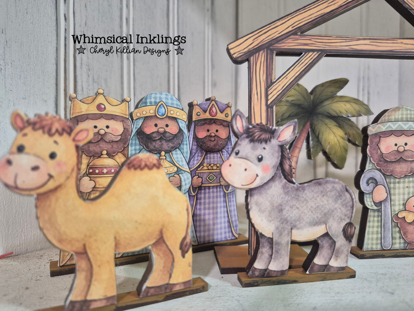 Little Nativity SVG's and Modge Podge Printables Set| Laser SVG