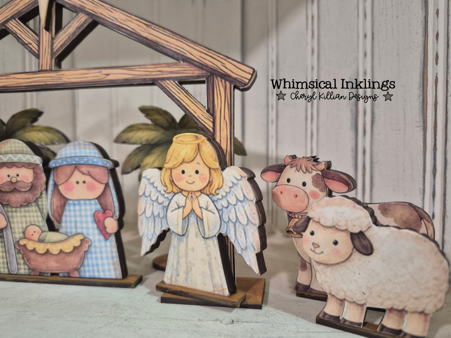 Little Nativity SVG's and Modge Podge Printables Set| Laser SVG