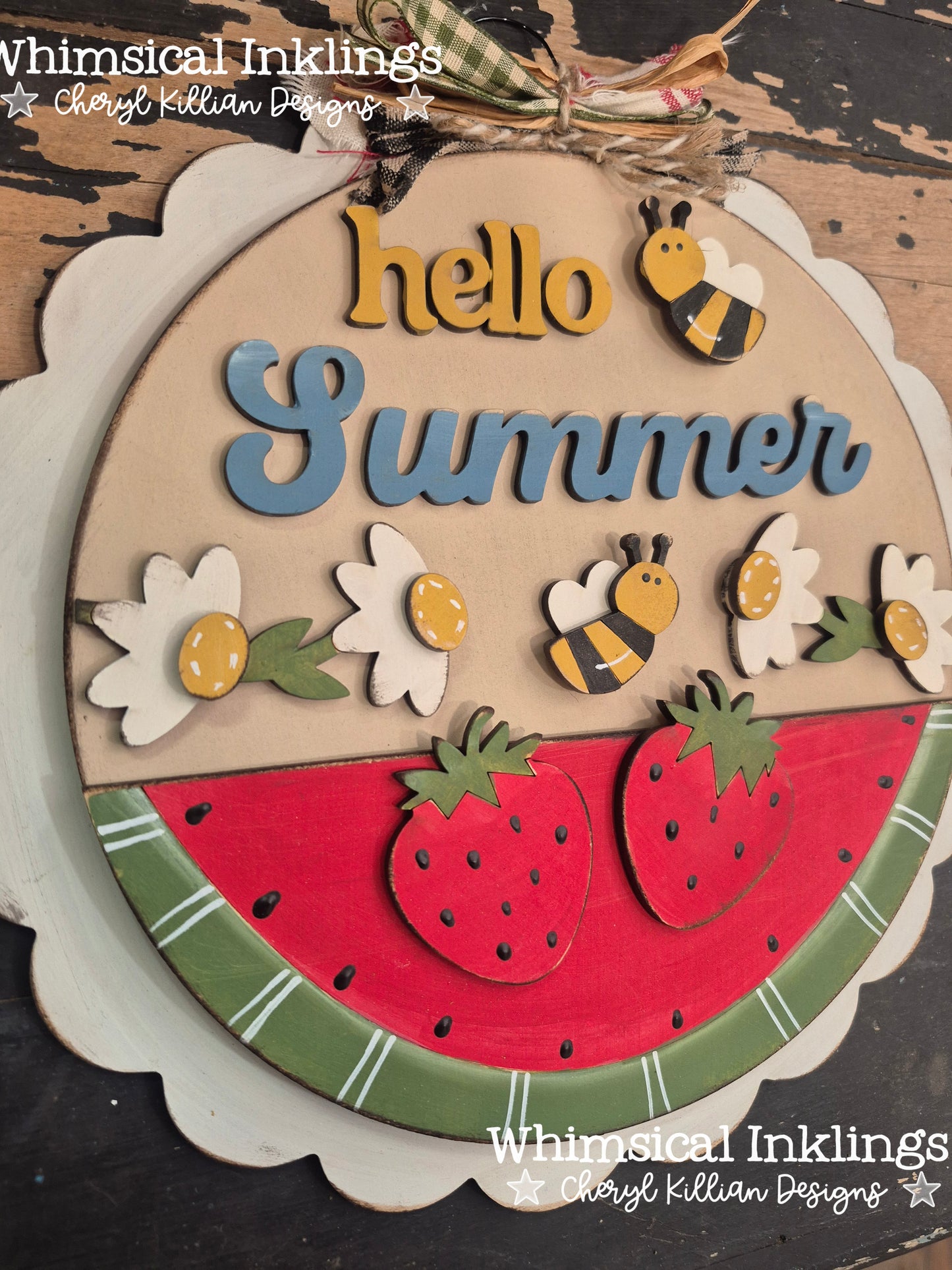 Hello Summer Sign Laser SVG