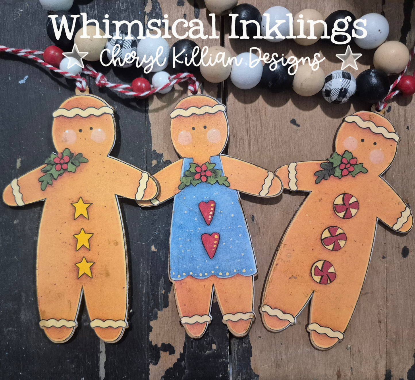 Prim Ginger DIY Wood Kit and Mod Podge Printables