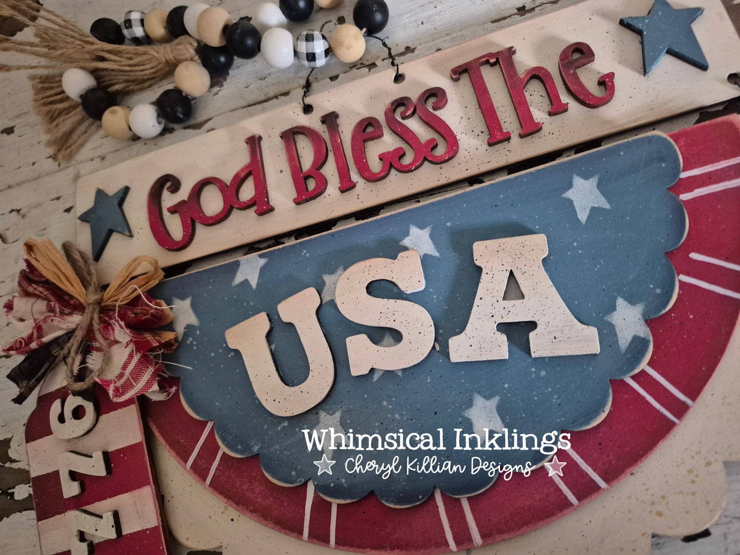 God Bless The USA Sign DIY Wood Kit