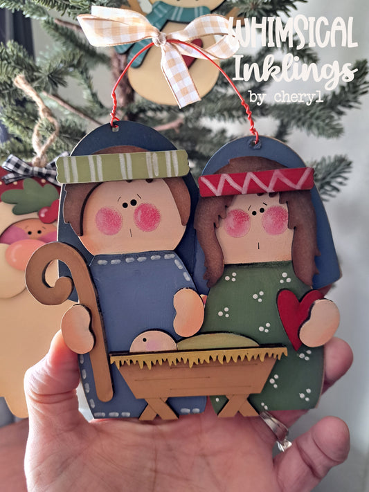 Little Nativity Ornament DIY Wood Kit