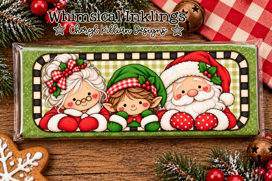 Merry Christmas Trio Candy bar Wrapper