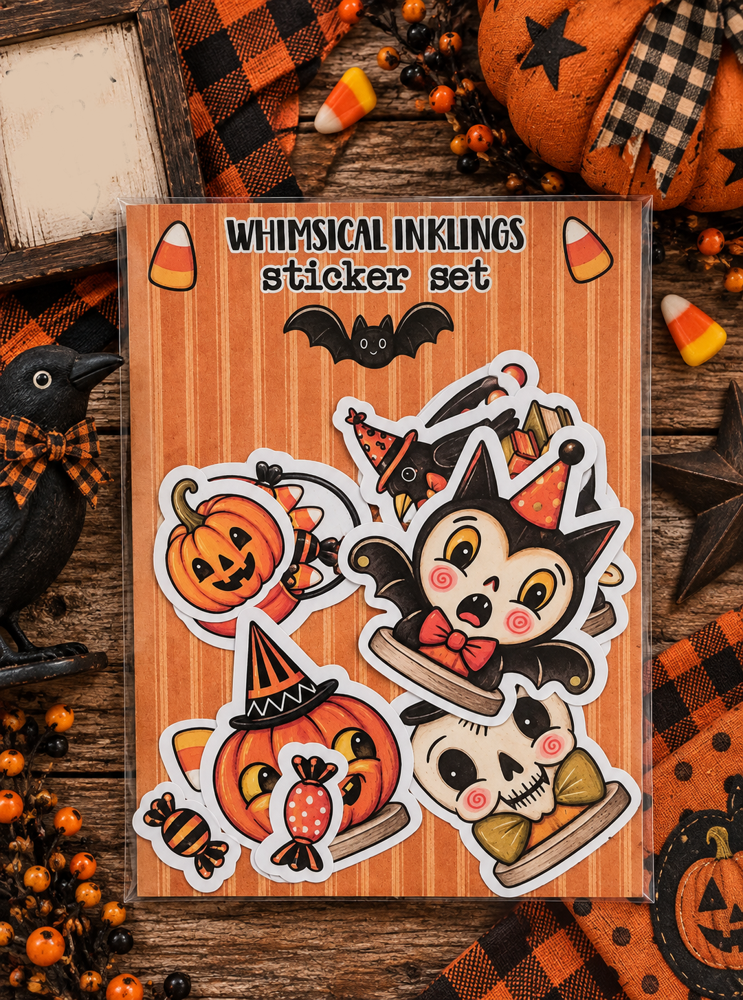 Folkart Halloween Sticker pack| Halloween Stickers