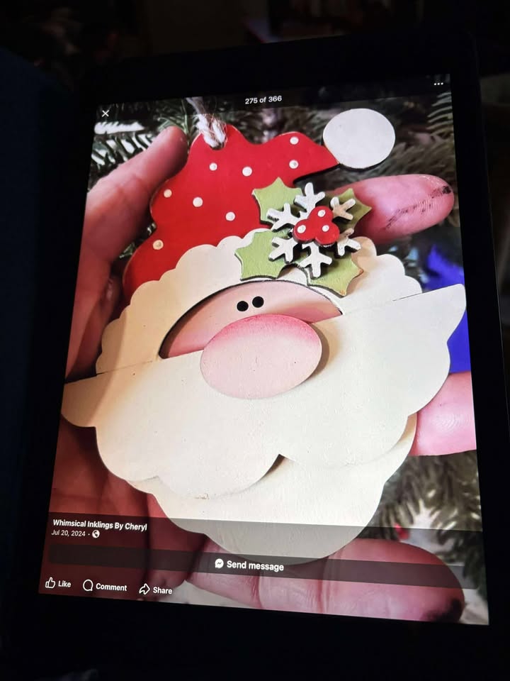 Christmas Clan Santa Ornament Wood Kit