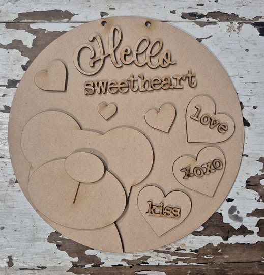 Hello Sweetheart DIY Wood Kit
