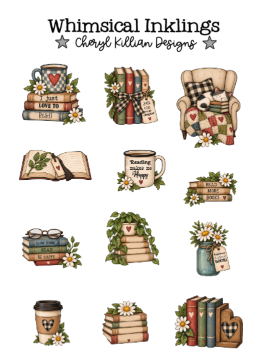 A Good Book Sticker pack| reading Stickers