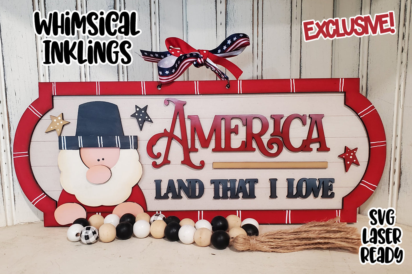 America Land That I Love Sign DIY Wood Kit