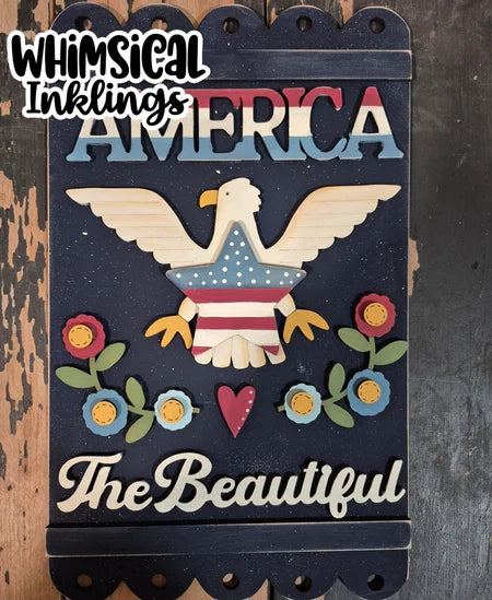 American The beautiful Sign DIY Wood Kit