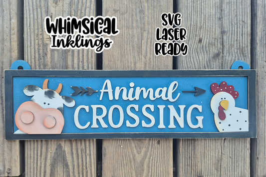 Animal Crossing Sign Laser SVG