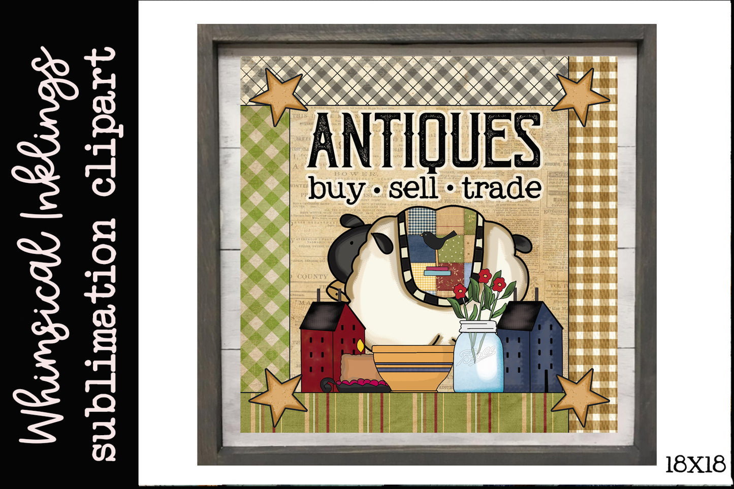 Antiques Sublimation| Farmhouse Sign