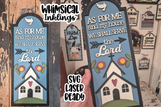 As For Me and My House Laser SVG