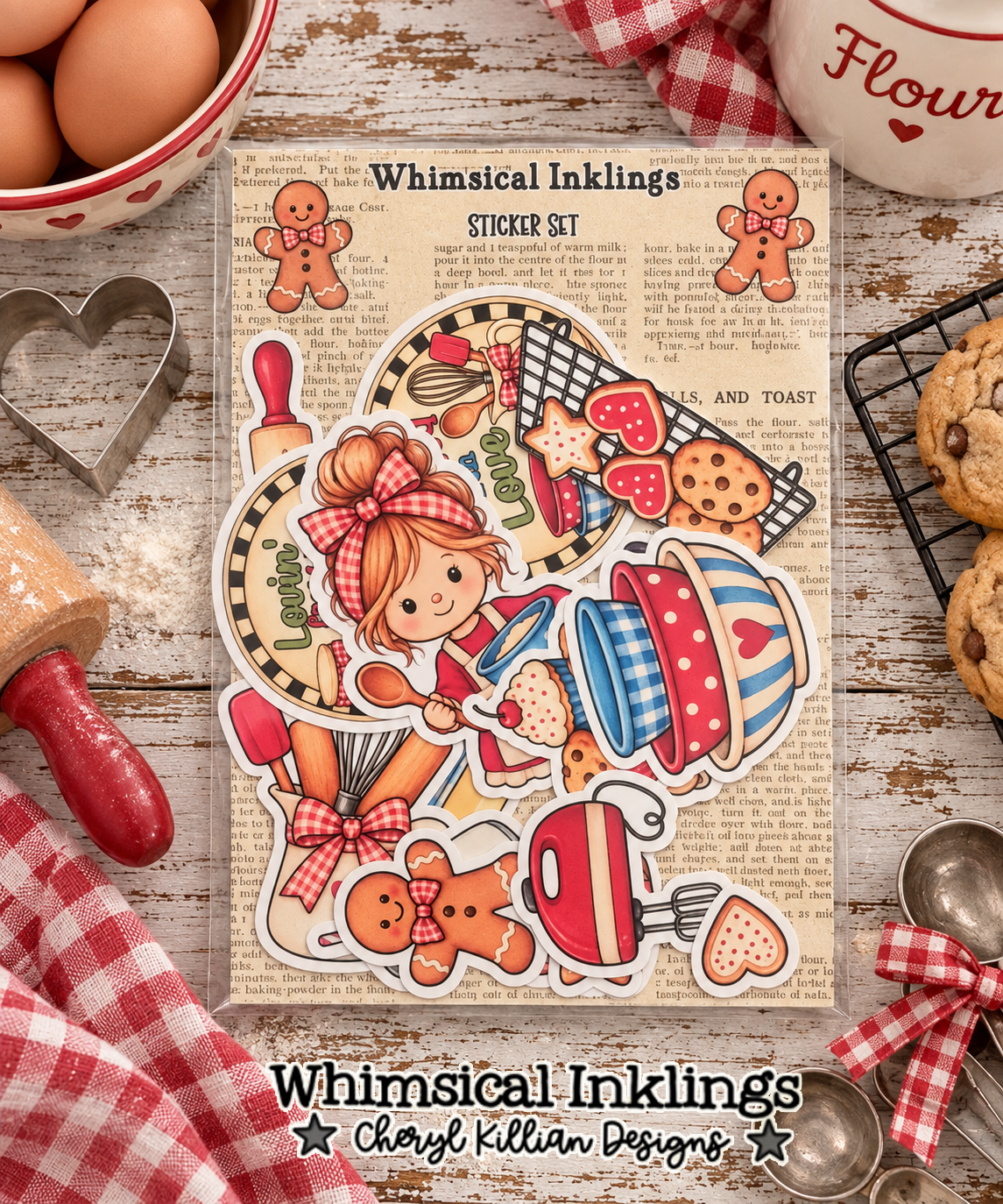 Baked With Love Sticker Pack| Baking Stickers