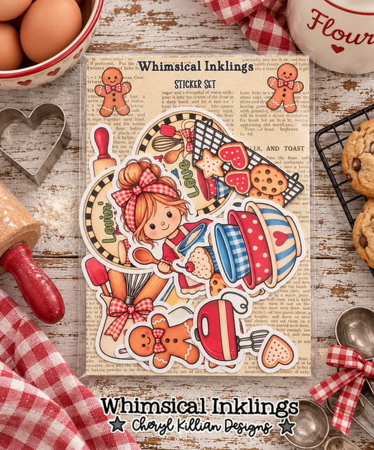Baked With Love Sticker Pack| Baking Stickers