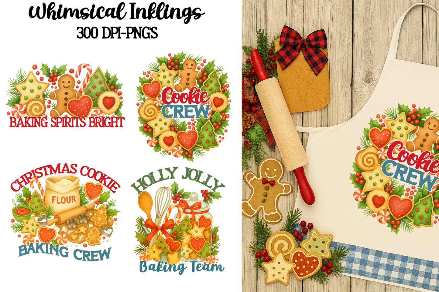 Baking Spirits Bright-Christmas Sublimation/DTF Clipart