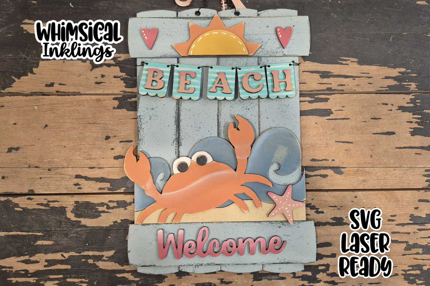 Beach Welcome Laser SVG