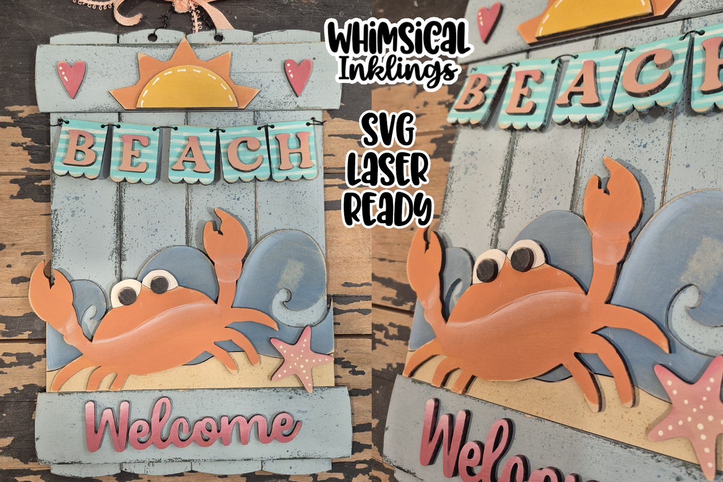 Beach Welcome Laser SVG
