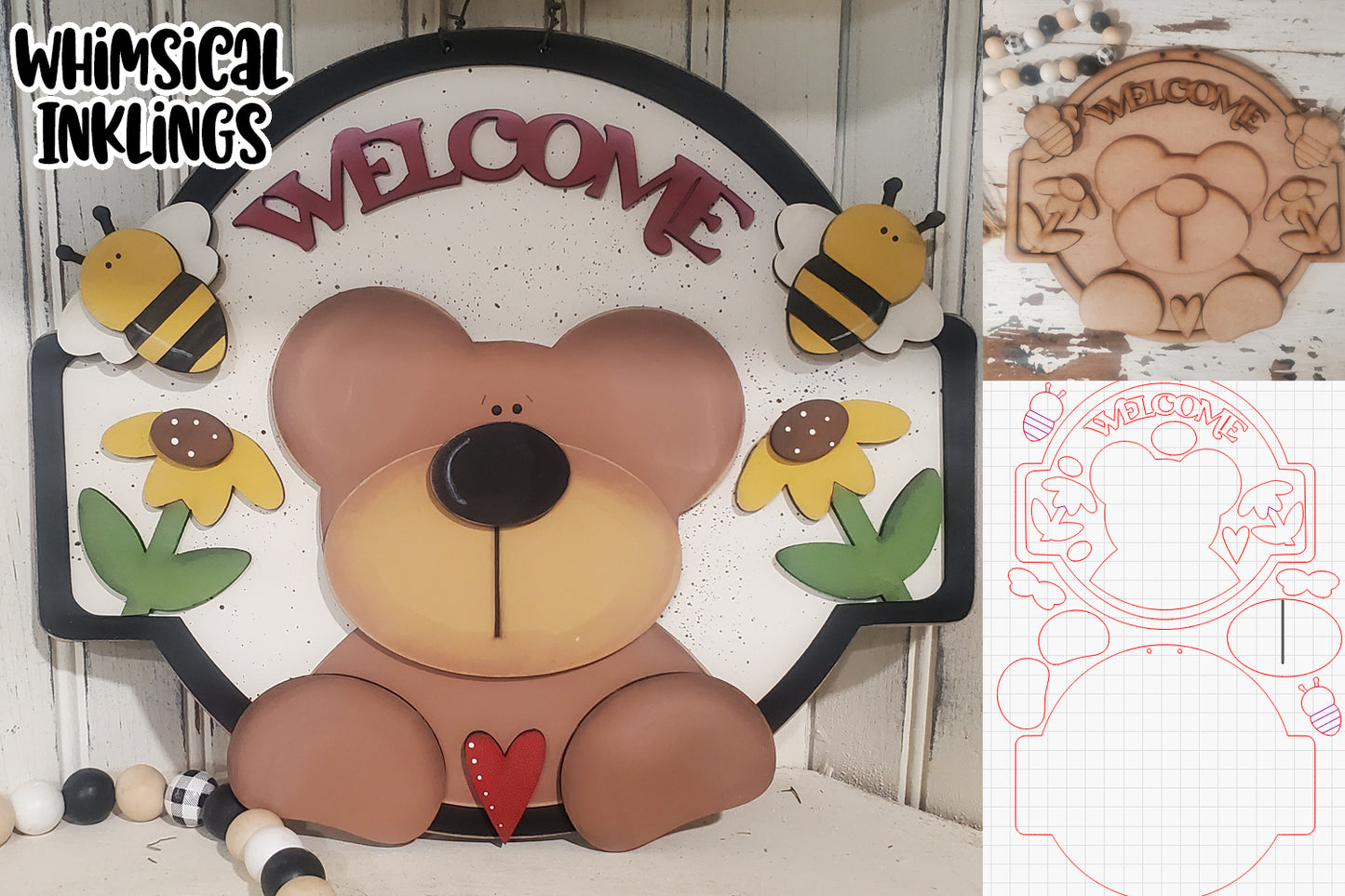 Beary Welcome Sign DIY Wood Kit