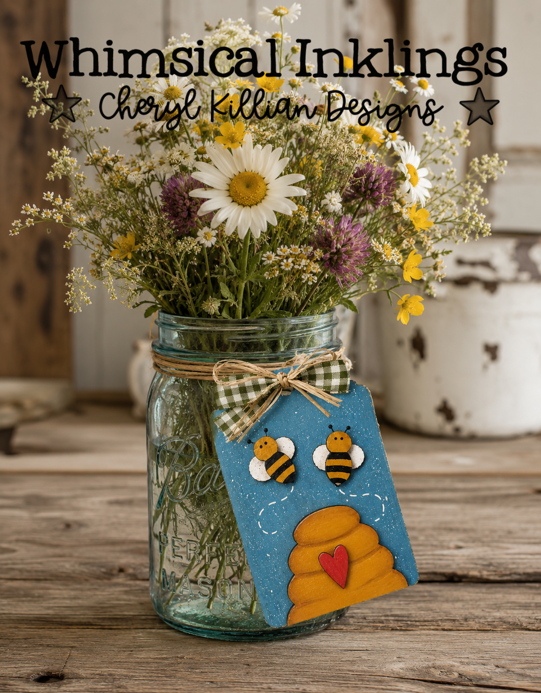 Bee Hive Tag Laser SVG