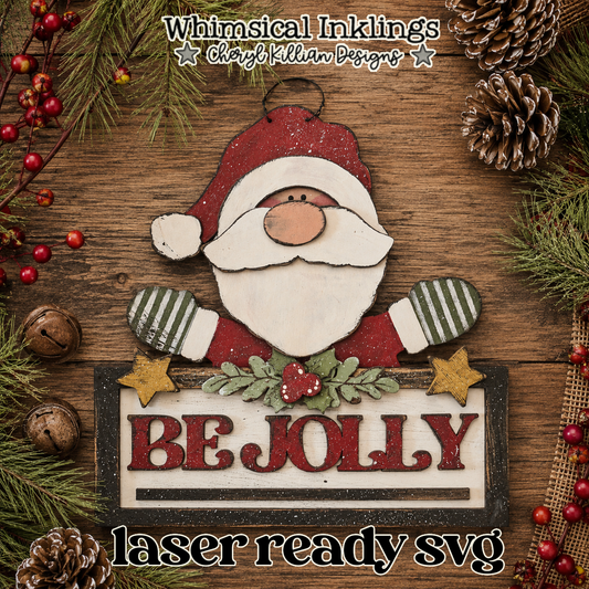 Be Jolly Santa Laser SVG | Christmas Laser SVG