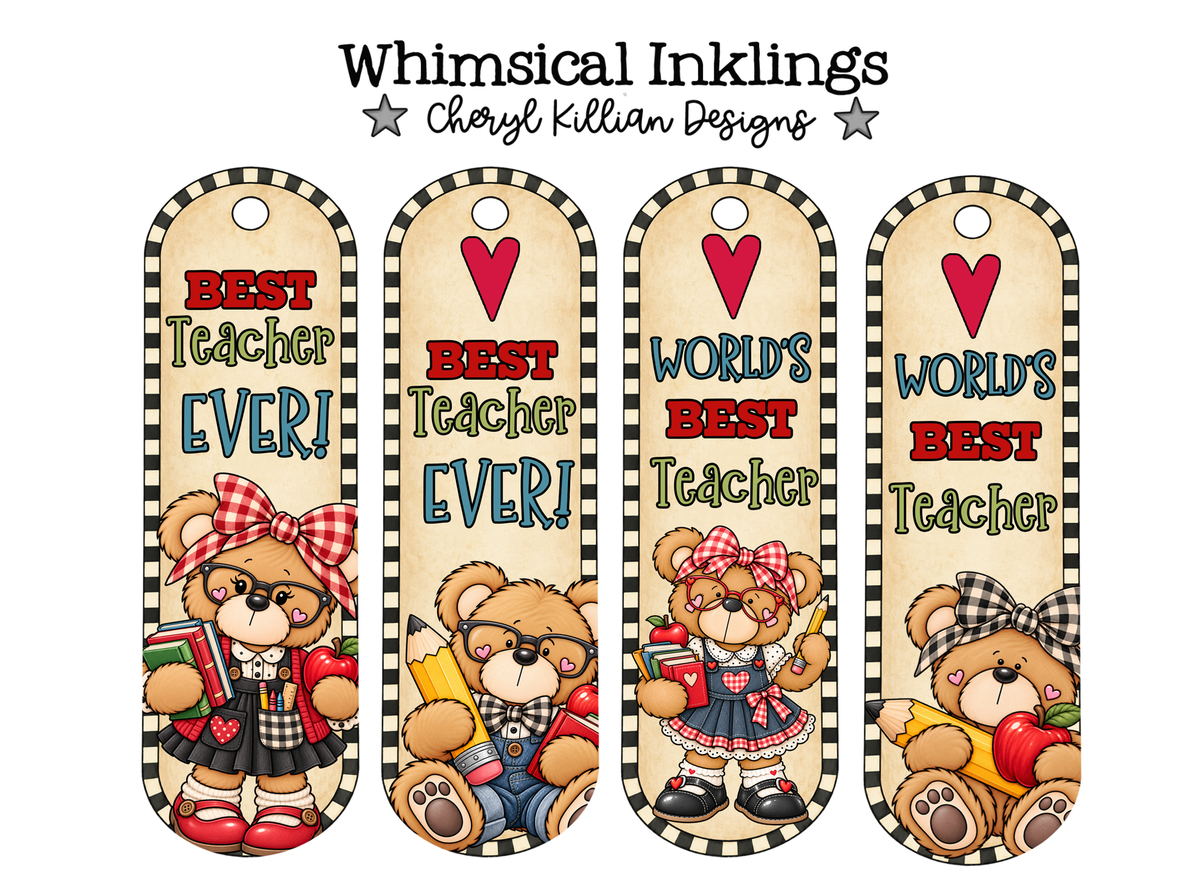 Best Teacher Bookmark Set |Laser SVG| Mod Podge Printables