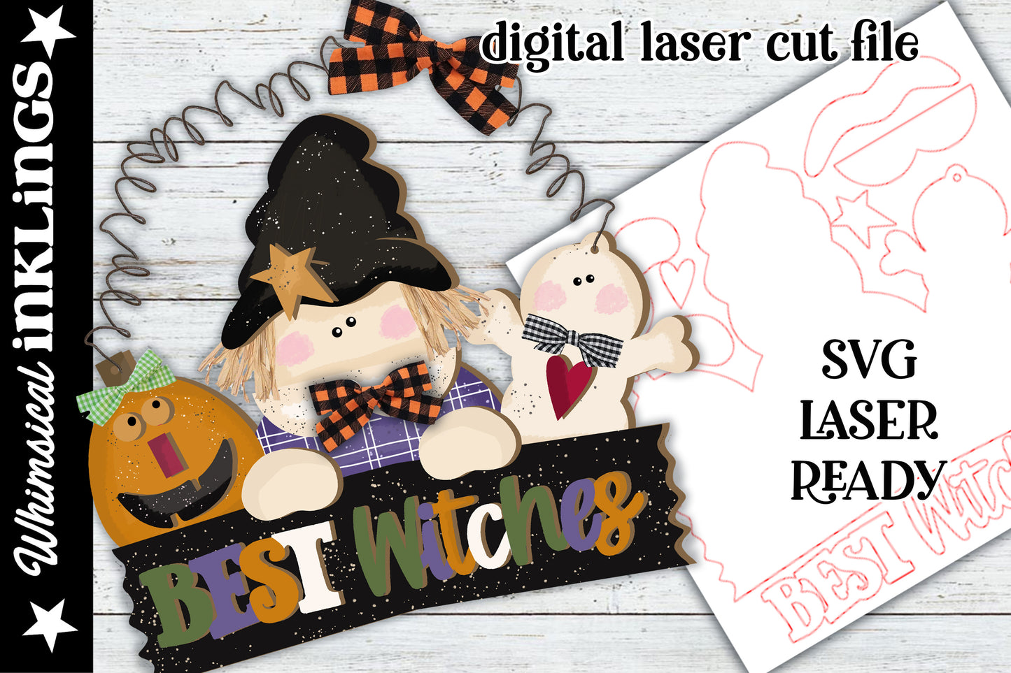 Best Witches Halloween Sign Laser SVG