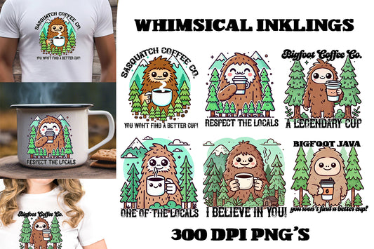 Bigfoot Coffee Co Sublimation Set| Bigfoot Sublimation|Sasquatch