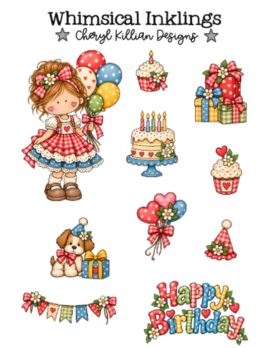 Birthday Bessie Sticker Sheet| Birthday Printable