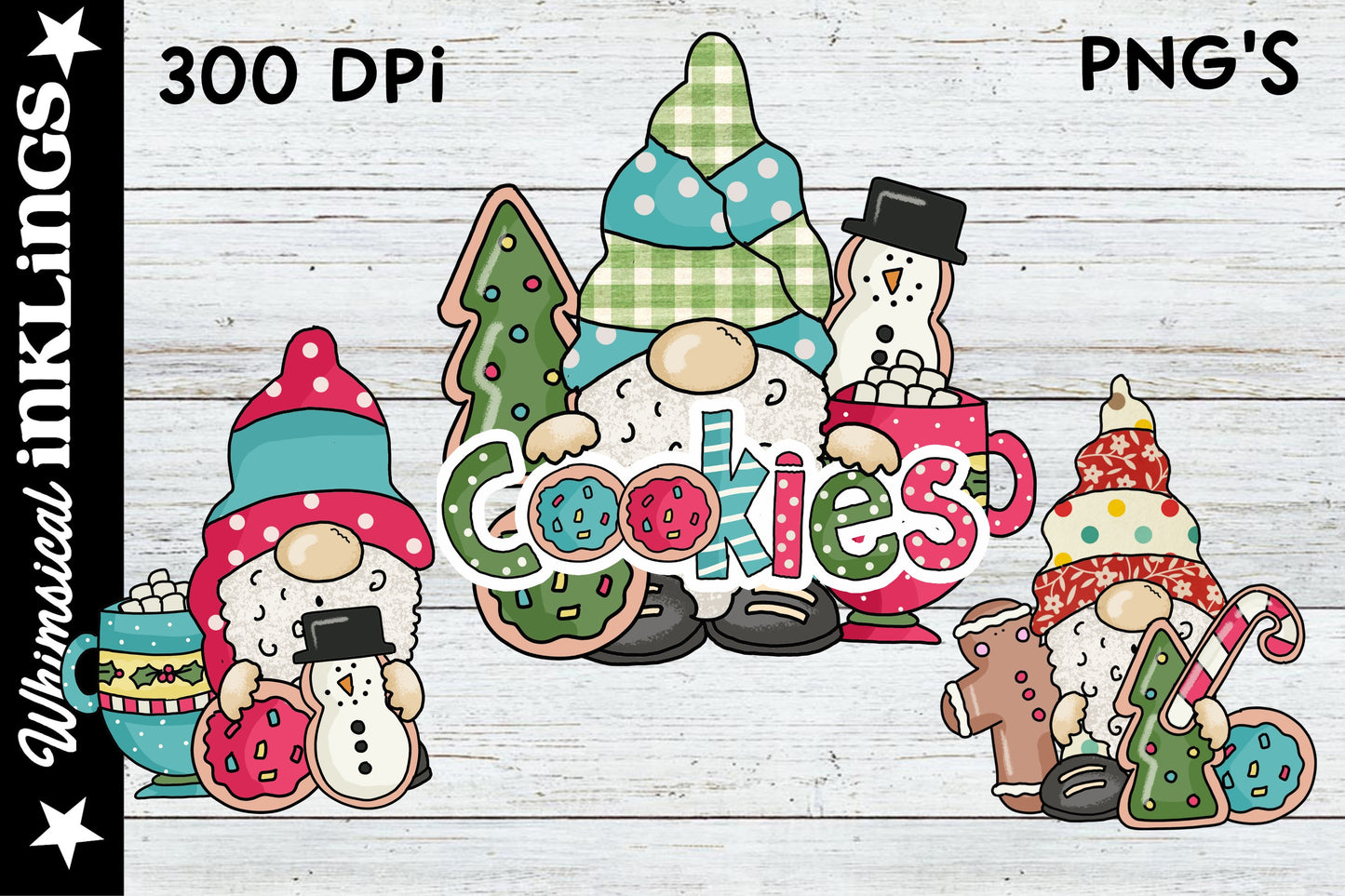 Bitty Christmas Cookie Gnomes| Christmas Sublimation