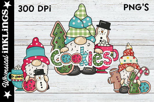 Bitty Christmas Cookie Gnomes| Christmas Sublimation