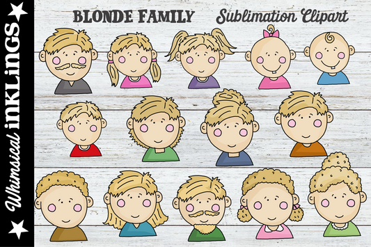 Blonde Family Clipart