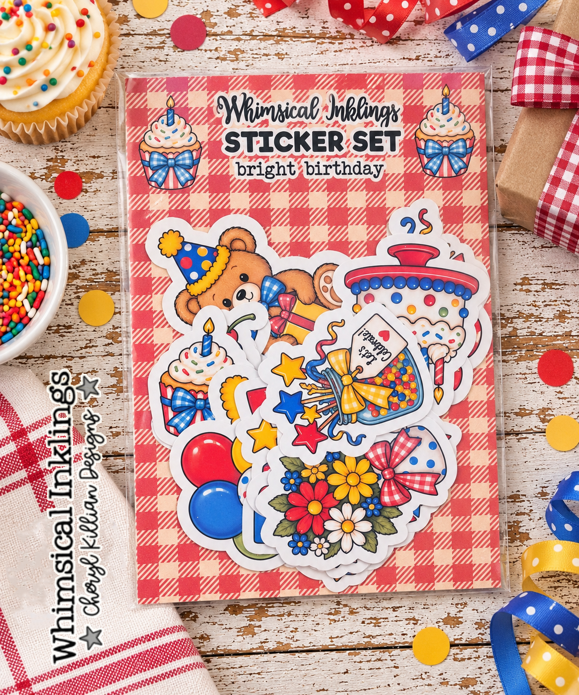 Bright Birthday Sticker Pack| Birthday Stickers