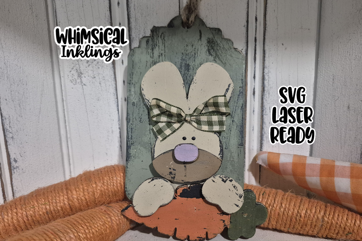 Bunny Tag Laser SVG
