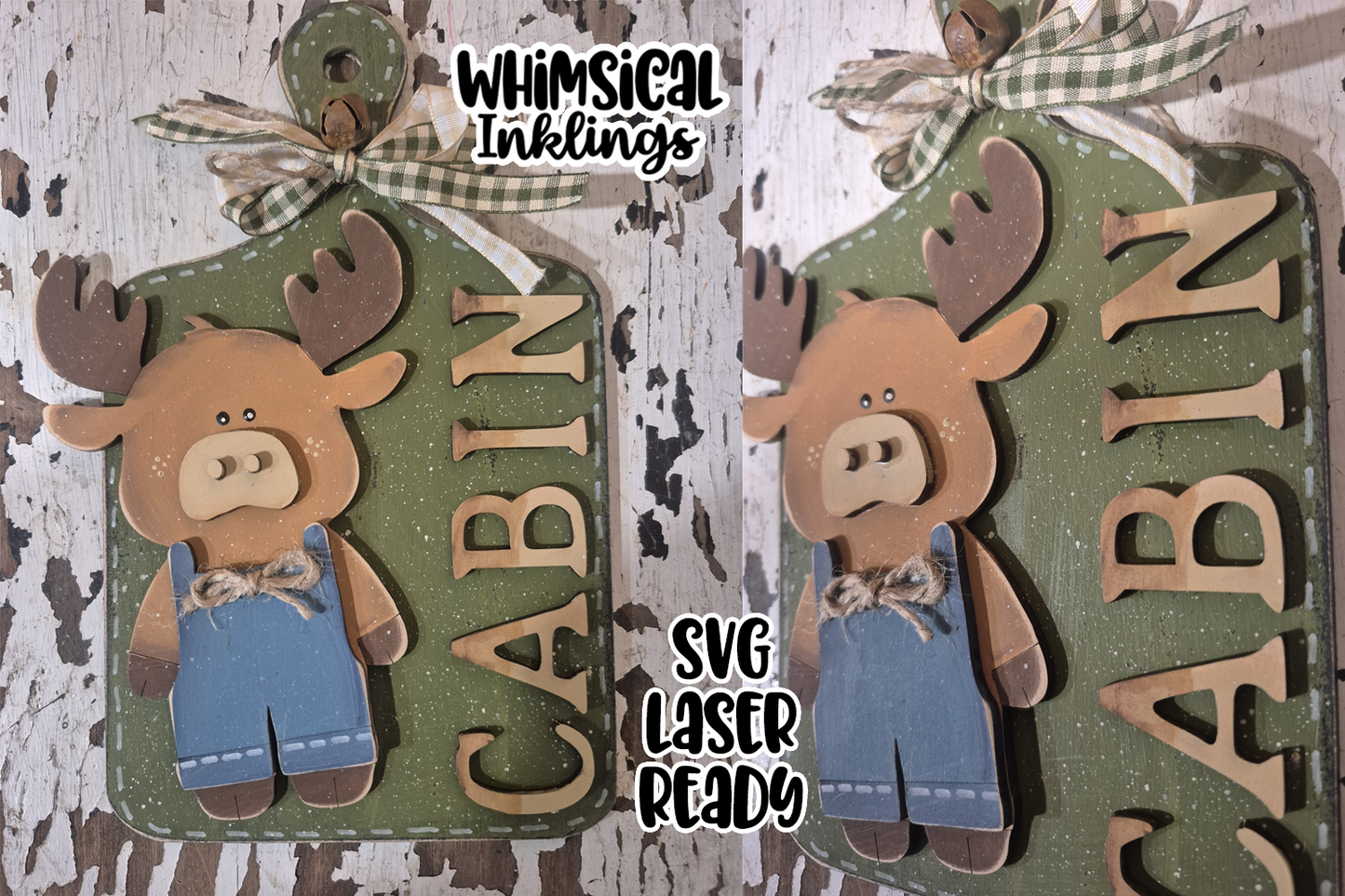 Cabin Moose Laser SVG