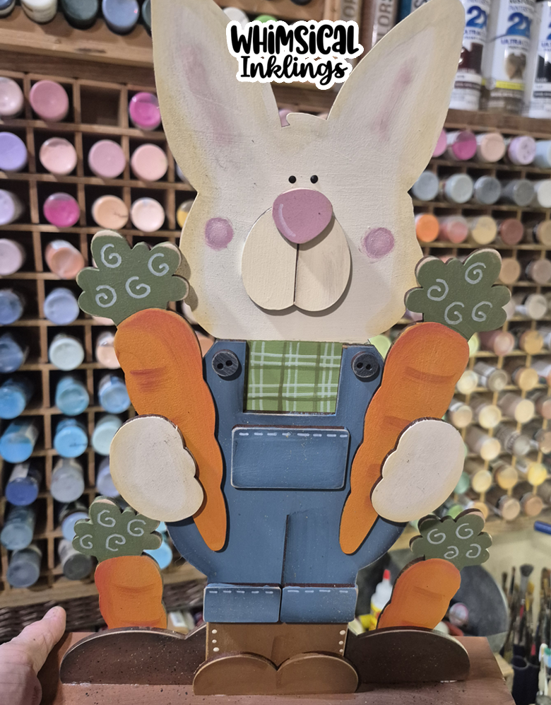 Carrot Farmer Standup Laser SVG |Laser Ready Easter Rabbit