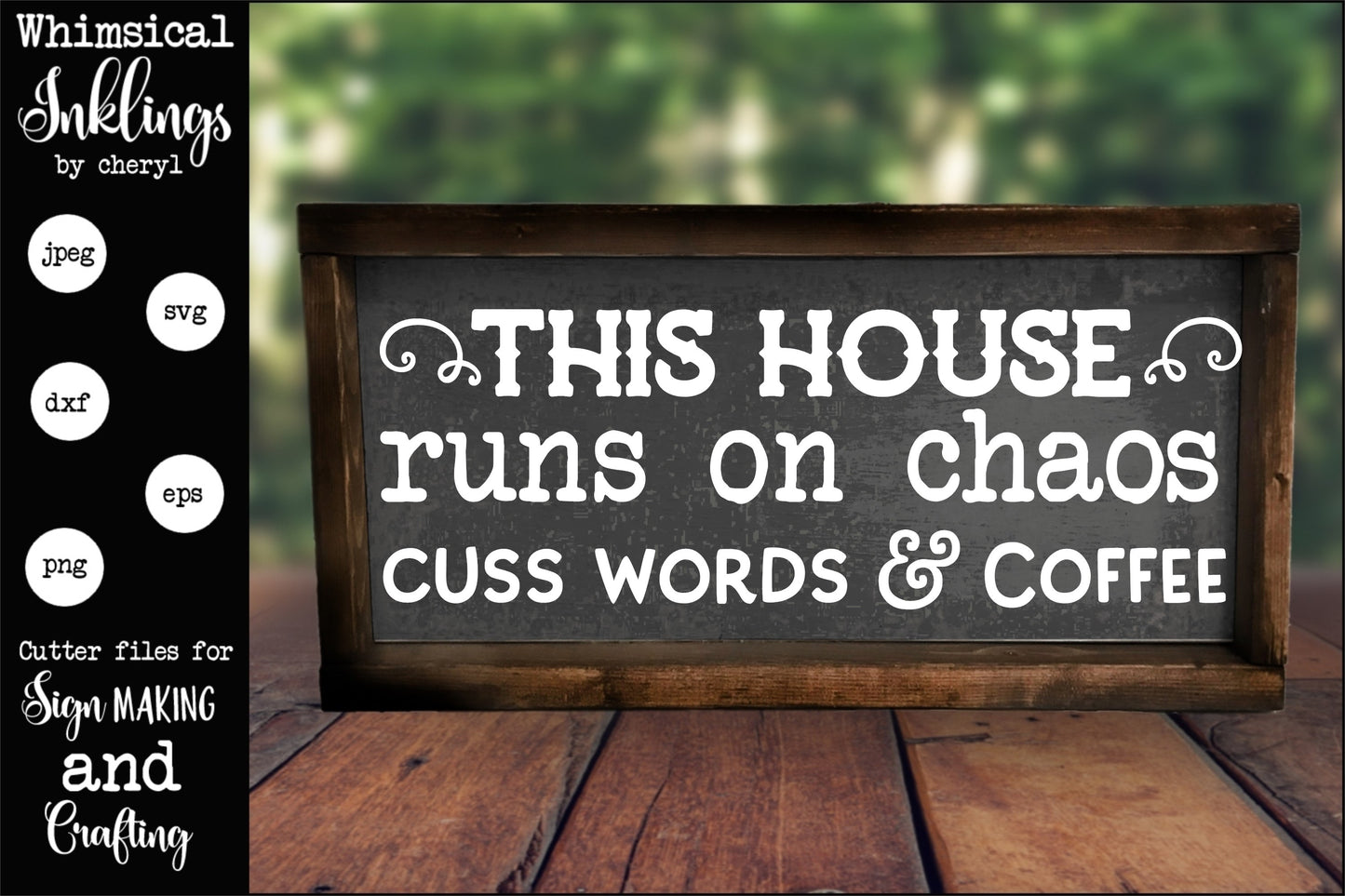 Chaos Cuss Words And Coffee SVG| Family SVG