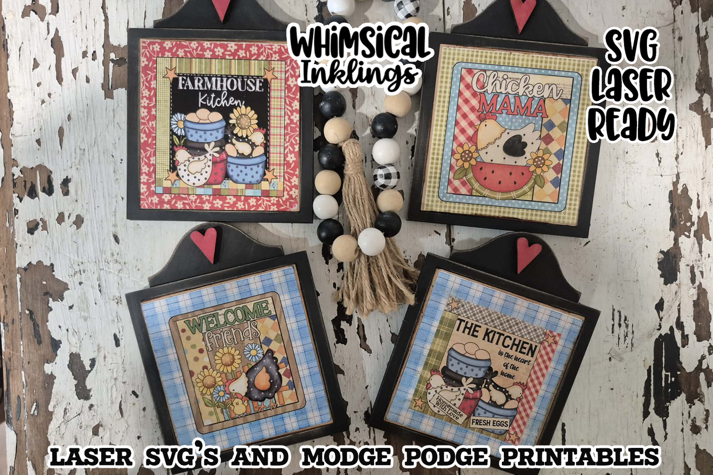 Chicken Lover Interchangeable sign and Modge Podge Printables| Laser SVG