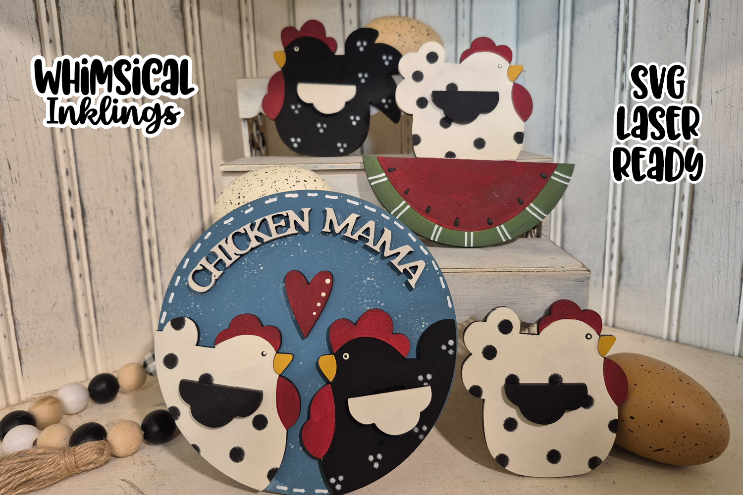 Chicken Mama Laser SVG set – Whimsical Inklings