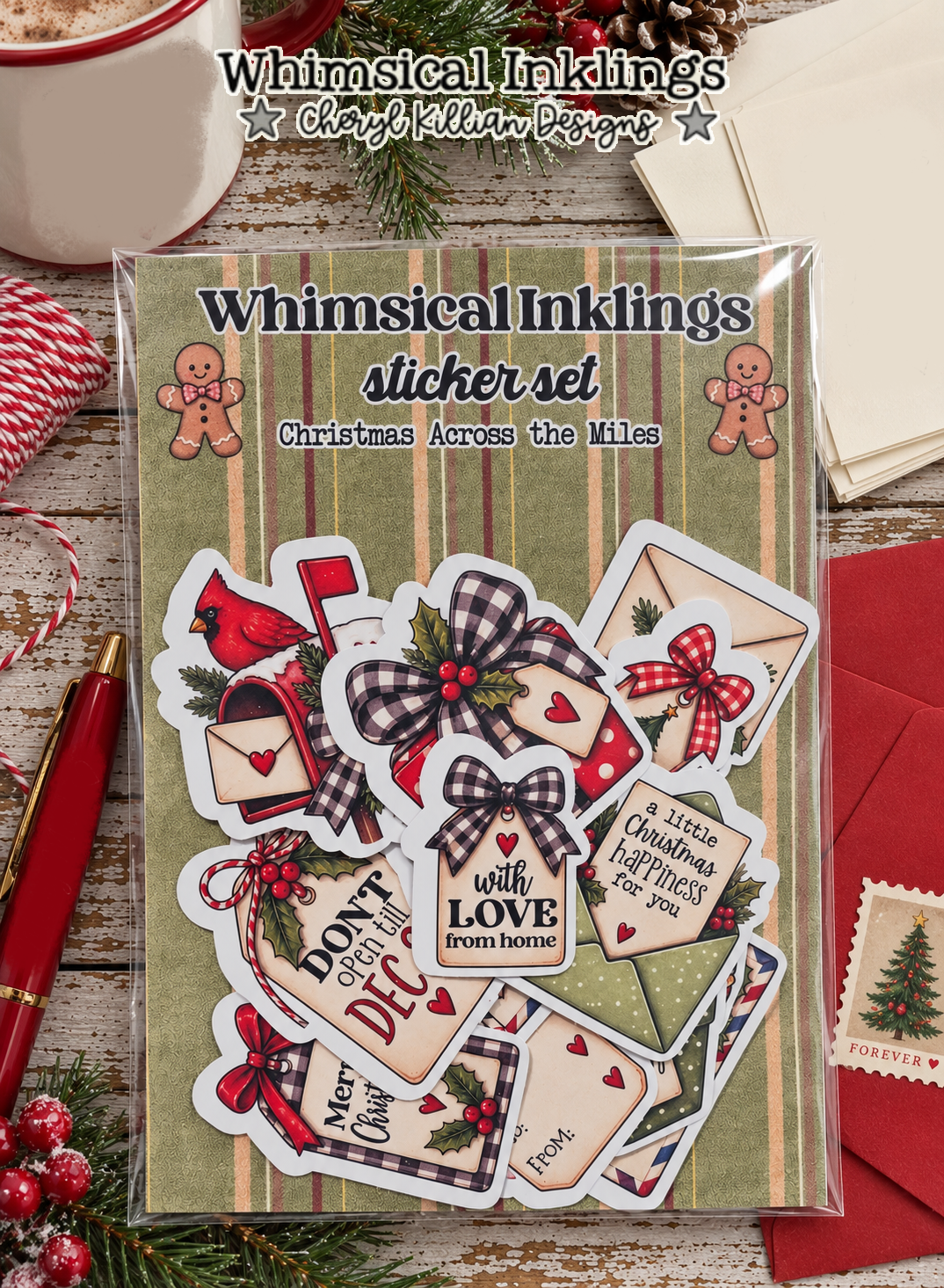 Christmas Across the Miles Sticker Pack | Christmas Stickers
