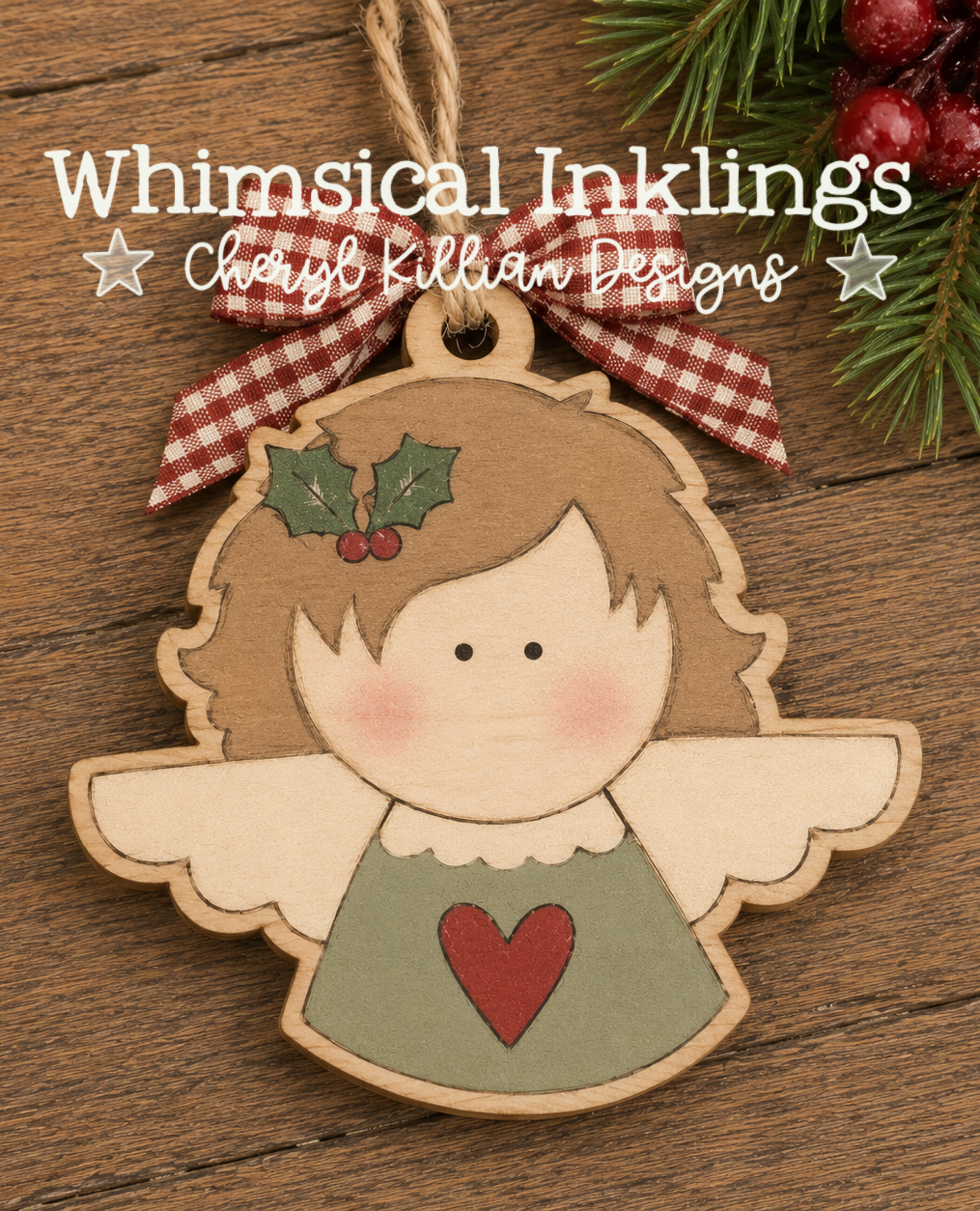 Christmas Angel Ornament Laser SVG | Christmas Laser SVG