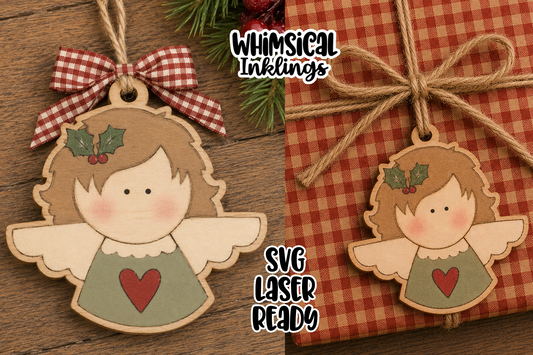 Christmas Angel Ornament Laser SVG | Christmas Laser SVG