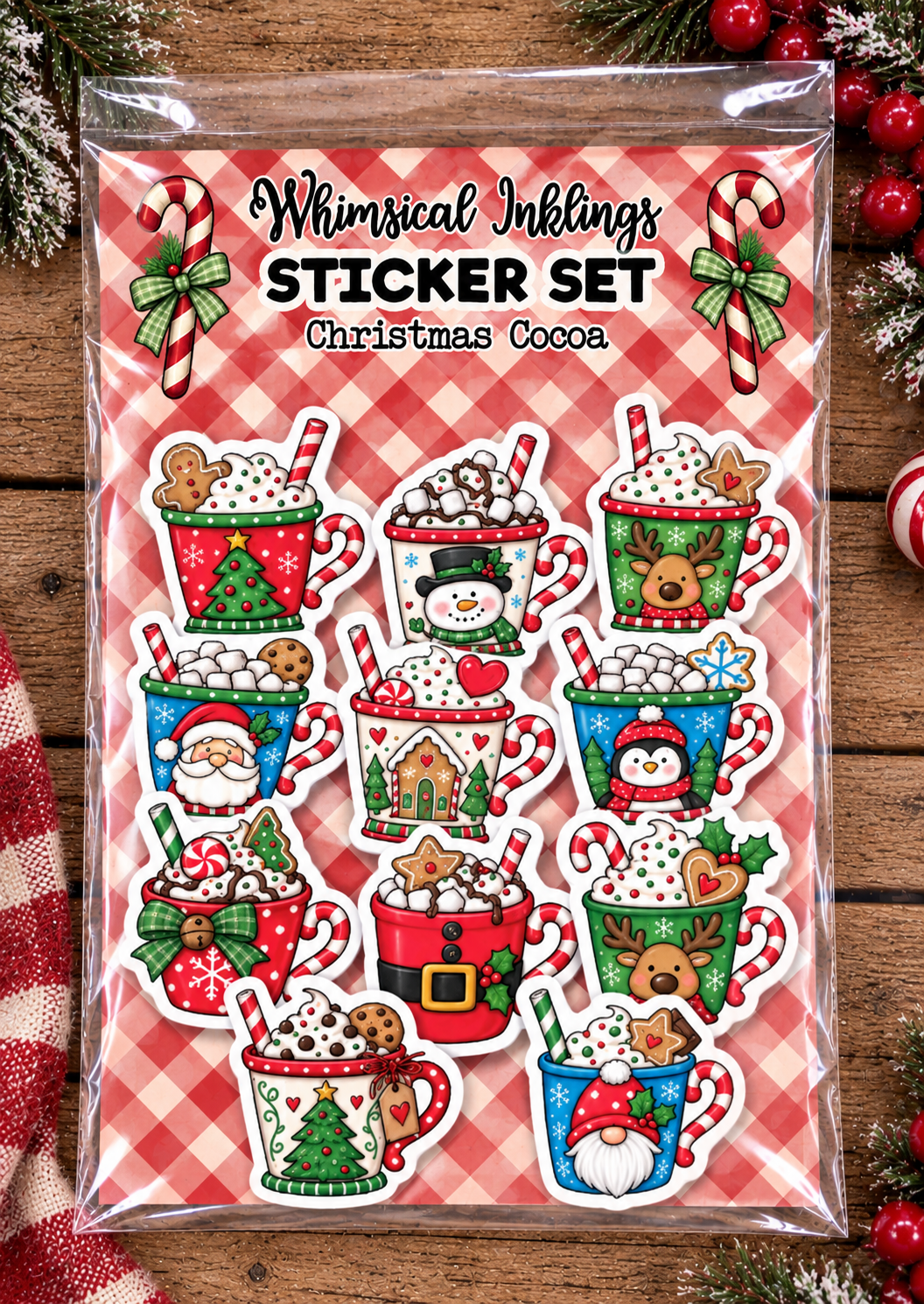 Christmas Cocoa Sticker pack| Cocoa Stickers