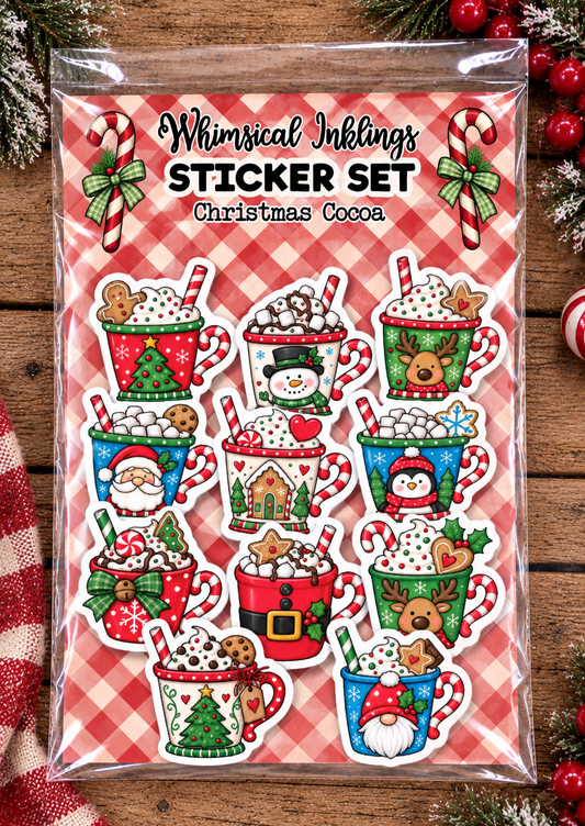 Christmas Cocoa Sticker pack| Cocoa Stickers