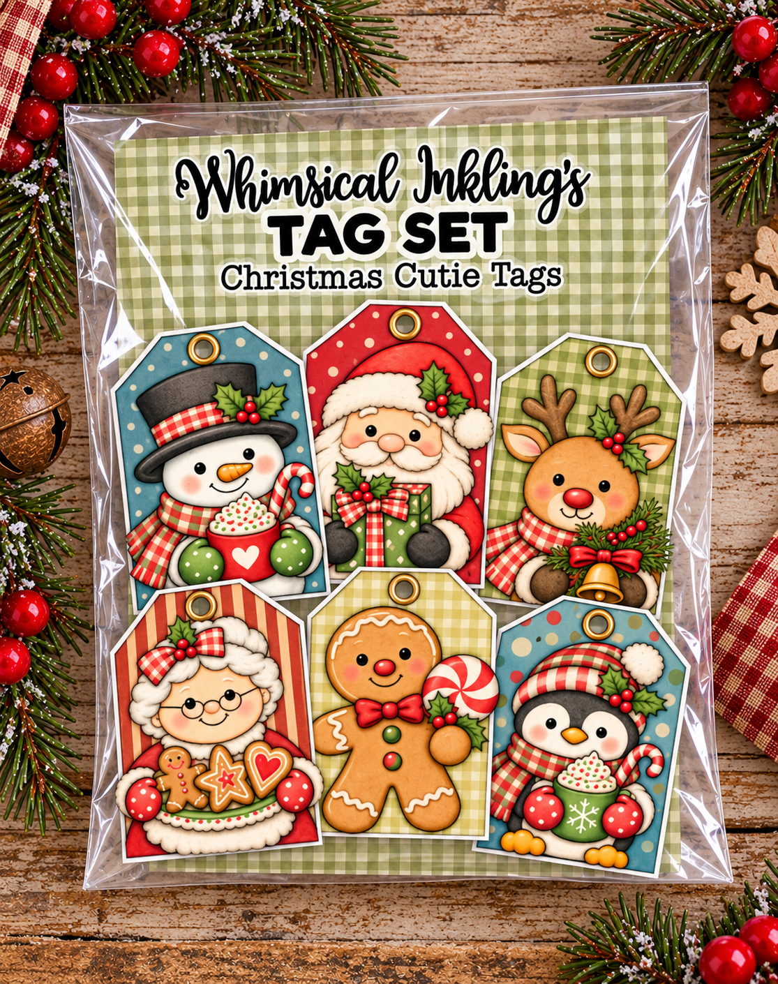 Christmas Cutie Tag Sheet| Printable Tags